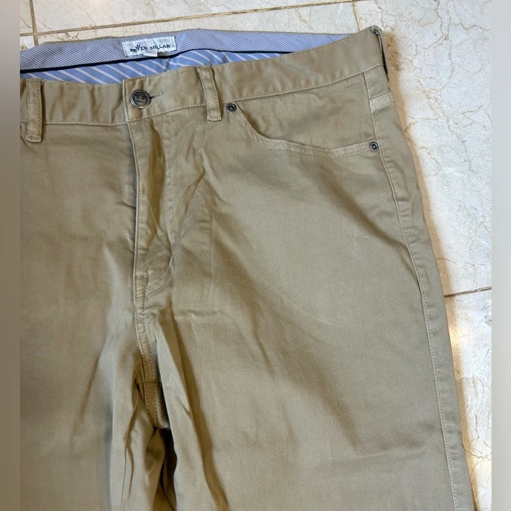 Peter Millar Jeans, Tan, 5-Pocket, Cotton with stretch, Men’s Sz 36 - Picture 4 of 11